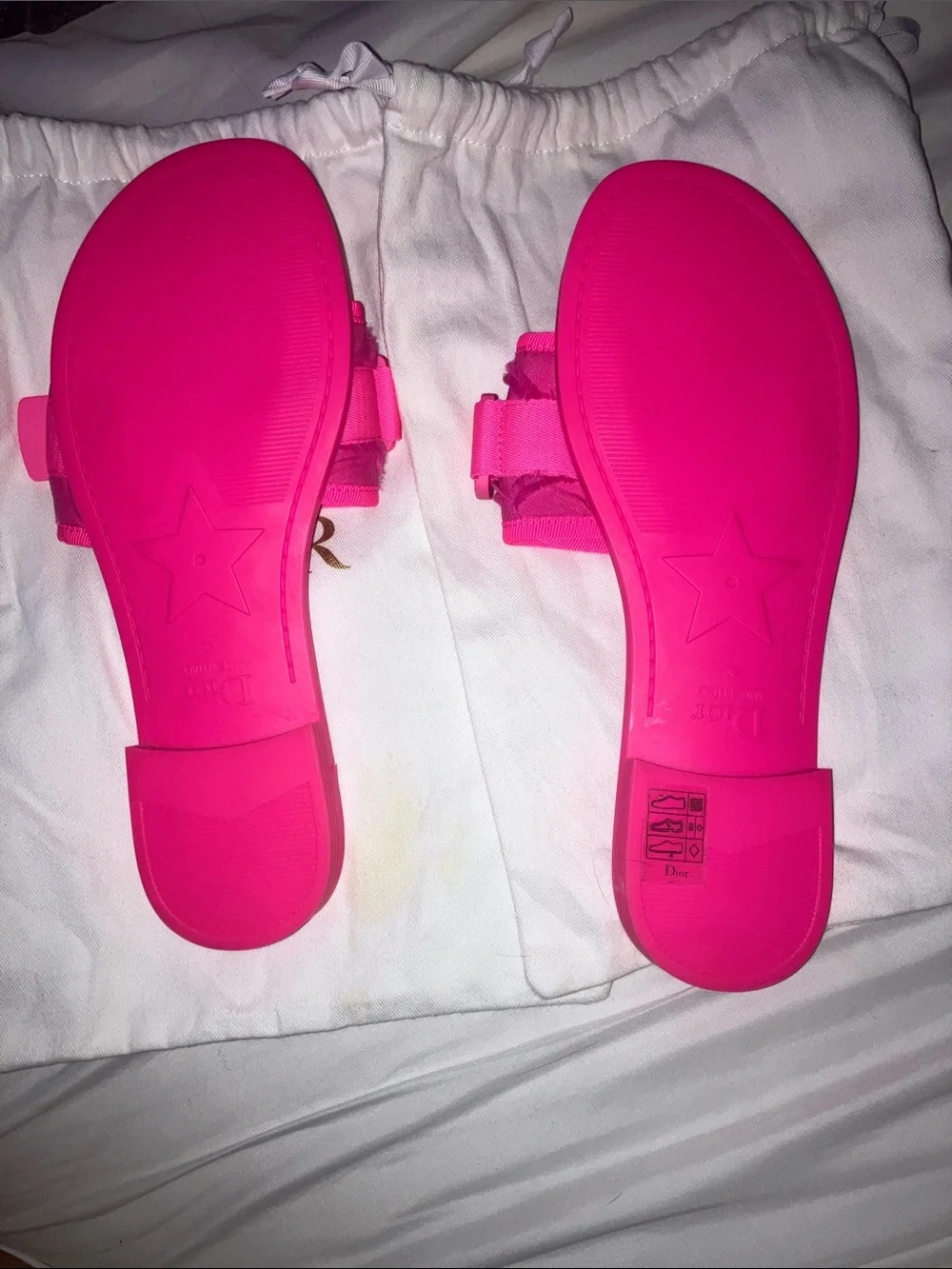 Dior Hot Pink Christian Dior Logo Slide Slides - Picture 5 of 5